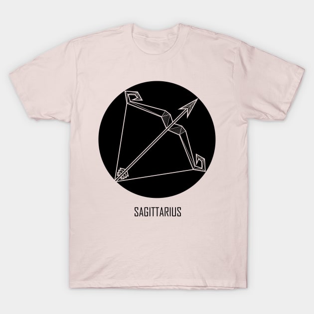 Sagittarius - Geometric Astrology T-Shirt by alcateiaart